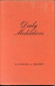 Cover of: Daily Meditations | K. A. Beechey