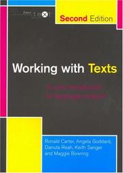 Cover of: Working with Texts | Ronald Carter