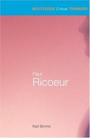 Cover of: Paul Ricoeur (Routledge Critical Thinkers)