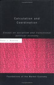 Cover of: Calculation and Coordination by Peter J. Boettke