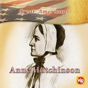 Cover of: Anne Hutchinson (Great Americans)