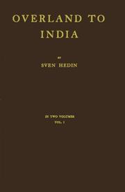 Cover of: Overland to India Vol. 1 by Sven Hedin
