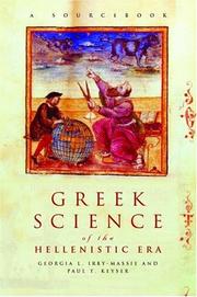 Cover of: Greek Science of the Hellenistic Era by Geo Irby-Massie