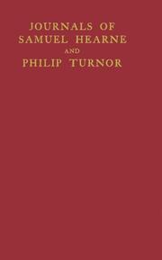 Cover of: Journals of Samuel Hearne and Philip Turner: Between the Years 1774 and 1792 (Champlain Society Publication)