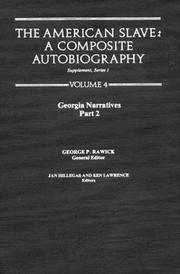 Cover of: The American Slave--Georgia Narratives: Part 2, Supp. Ser. 1, Vol 4 (Georgia, Supplement 2)
