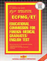 Cover of: Educational Commission for Foreign Medical Graduates English Test  (Ecfmg/Et (ATS43)