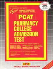 Cover of: Pharmacy College Admission Test (PCAT) | 