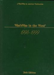 Cover of: Who's Who in the West 1998-1999 (Who's Who in the West)