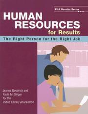 Cover of: Human Resources for Results by Jeanne Goodrich, Paula M. Singer