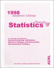 Cover of: 1998 Academic Library Trends and Statistics for Carnegie Classification by Thomas M. Guterbock