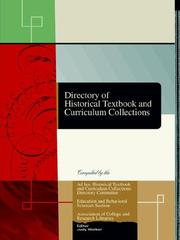 Cover of: Directory of Historical Textbook And Curriculum Collections