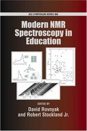 Cover of: Modern NMR Spectroscopy in Education (Acs Symposium Series)