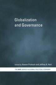 Cover of: Globalization and Governance by Aseem Prakash