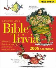 Cover of: Lang's Bible Trivia 2005 Calendar (Page-Per-Day Calendars)
