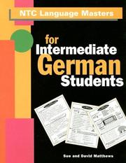 Cover of: For Intermediate German Students (NTC Language Masters) by Sue Matthews, David Matthews