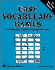 Cover of: Easy Vocabulary Games for Beginning English Language Learners