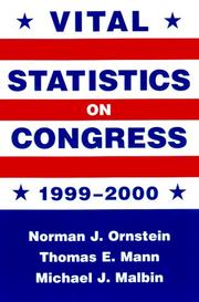 Cover of: Vital Statistics on Congress 1999-2000 (Vital Statistics on Congress)