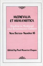 Cover of: Medievalia et Humanistica, No. 16