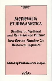 Cover of: Medievalia et Humanistica, No. 24