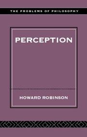 Cover of: Perception (Problems of Philosophy)