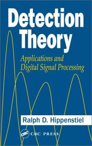 Cover of: Detection Theory by Ralph D. Hippenstiel, Ralph D. Hippenstiel