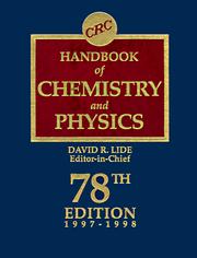 Cover of: CRC Handbook of Chemistry and Physics