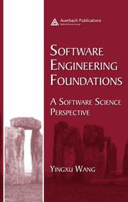 Cover of: Software Engineering Foundations by Yingxu Wang