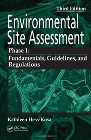 Cover of: Environmental Site Assessment Phase I by Kathleen Hess-Kosa