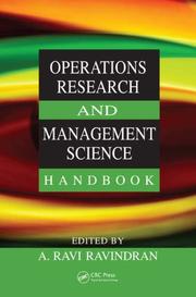 Cover of: Operations Research and Management Science Handbook (The Operations Research Series)