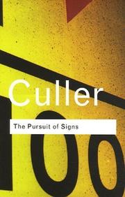 Cover of: The Pursuit of Signs (Routledge Classics)