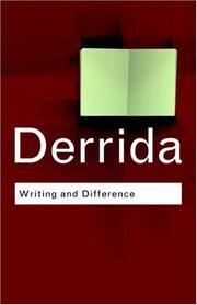 Cover of: Writing and Difference (Routledge Classics) by Jacques Derrida