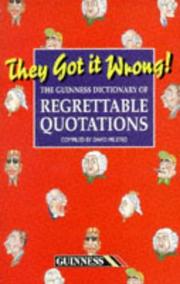 Cover of: They Got It Wrong by David Milsted