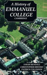 Cover of: A History of Emmanuel College, Cambridge