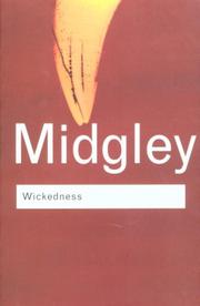 Cover of: Wickedness by Mary Midgley