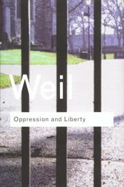 Cover of: Oppression and liberty by Simone Weil