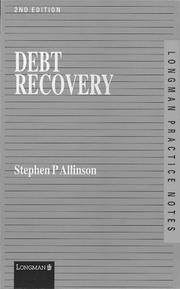 Cover of: Debt Recovery (Practice Notes Series) by Stephen P. Allinson, Clive M Brand