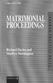Cover of: Matrimonial Proceedings (Practice Notes Series)