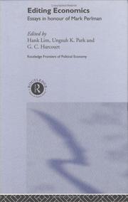 Cover of: Editing Economics: Essays in Honour of Mark Perlman (Routledge Frontiers of Political Economy, 37)
