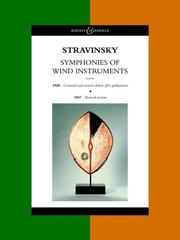 Cover of: Stravinsky - Symphonies of Wind Instruments: The Masterworks Library