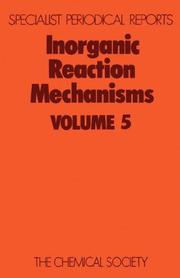 Cover of: Inorganic Reaction Mechanisms (Specialist Periodical Reports) by A McAuley