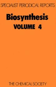 Cover of: Biosynthesis (Specialist Periodical Reports)