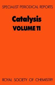 Cover of: Catalysis: A Review of Recent Literature (A Specialist Periodical Report)