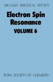 Cover of: Electron Spin Resonance by P B Ayscough