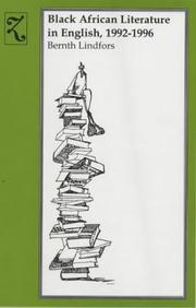 Cover of: Black African Literature in English, 1992-1996