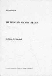 Cover of: Remarque Im Westen Nights Neues