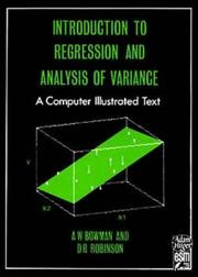 Cover of: An Introduction to Regression and Analysis of Variance, (A Computer Illustrated Text)