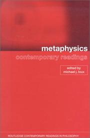 Cover of: Metaphysics: Contemporary Readings (Routledge Contemporary Readings in Philosophy)