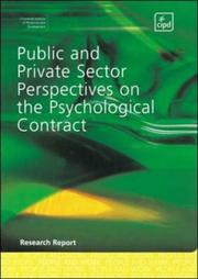 Cover of: Public and Private Sector Perspectives on the Psychological Contract