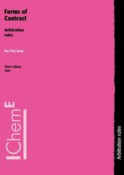 Cover of: The Pink Book: Form of Contracts, Arbitration Rules