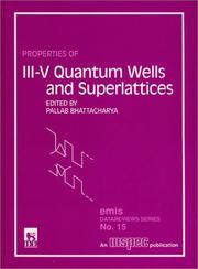 Cover of: Properties of Iii-V Quantum Wells and Superlattices (E M I S Datareviews Series)